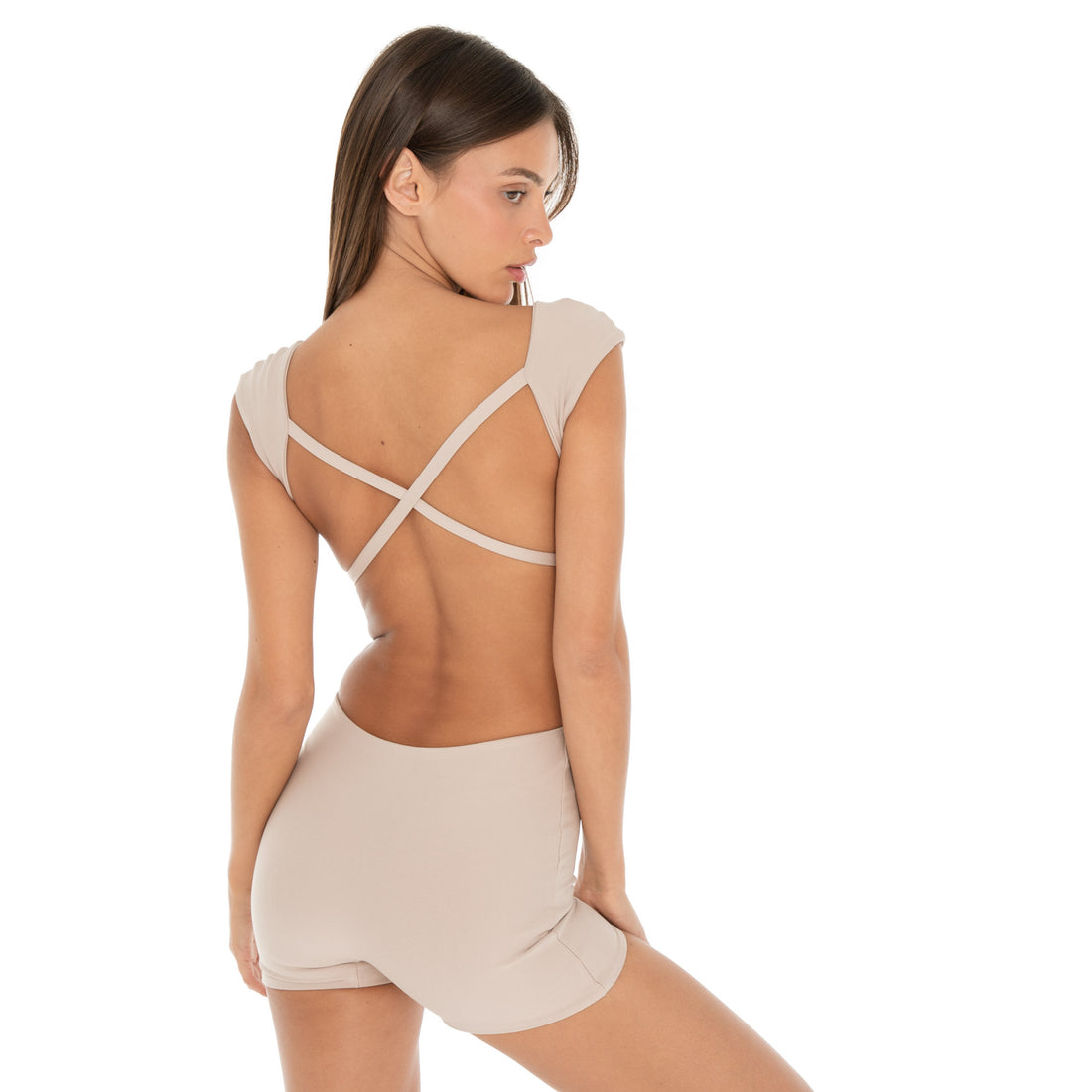 Are You Am I - Kaisa Romper **nude