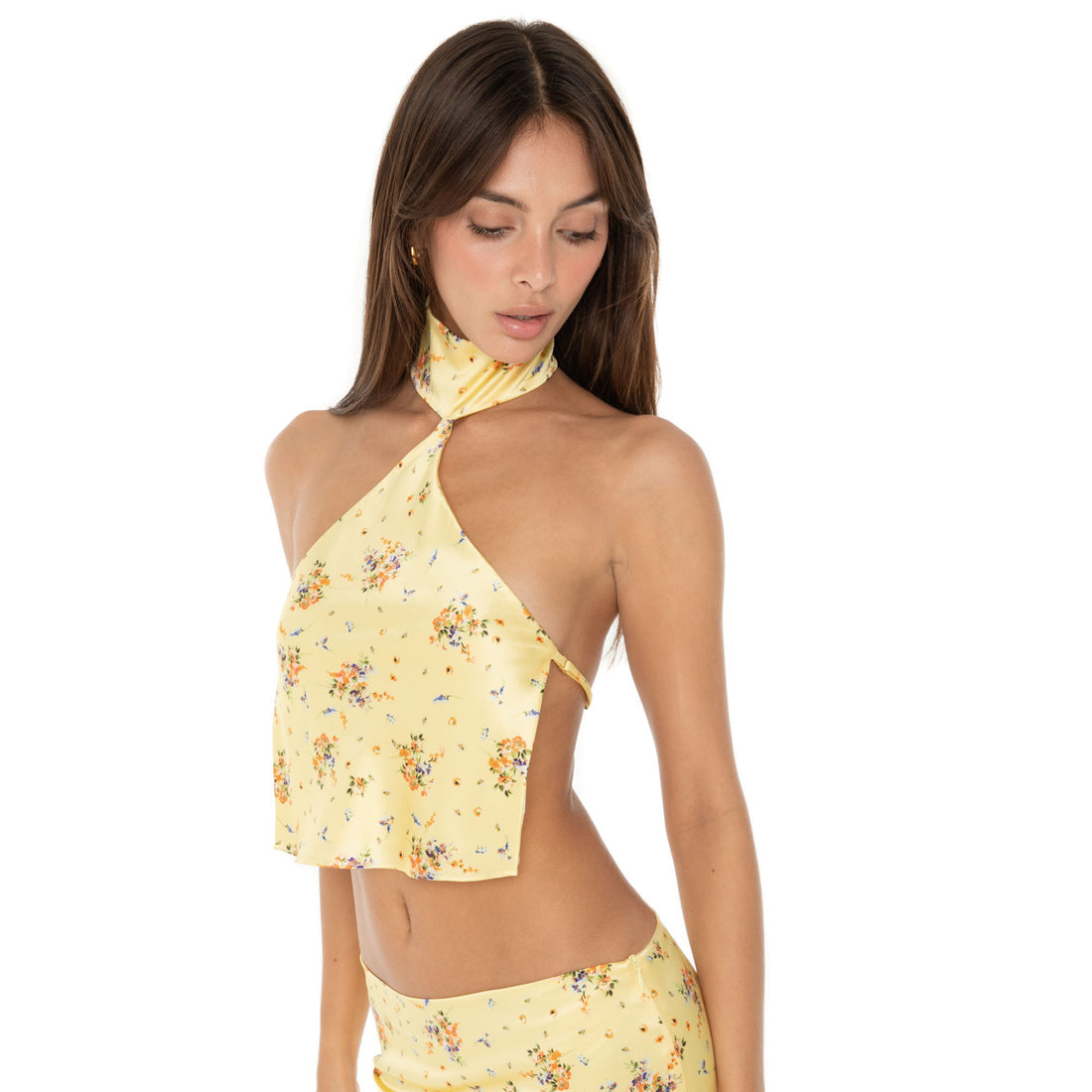 Are You Am I - Kiku Floral Top **lemon