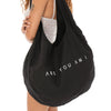 Are You Am I - oval tote**black